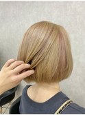【ベージュ×ピンク】
