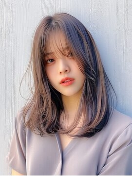 クラン 岡本(Chlan) ワンカール鎖骨ミディ☆マロンブラウン