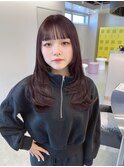 《袴田》ブリーチなしピンクラベンダー/レイヤーカット