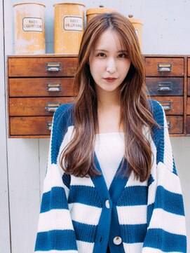 ポイントファイブバイソレイユ 小松店.5 by SOLEIL) ロング前髪なしレイヤーカットロングレイヤーブリーチなし