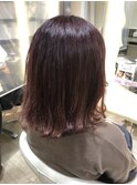 ブリーチ無しのチェリーピンク