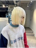 14593ホワイトアッシュ抜きっぱなしブリーチホワイトブロンド