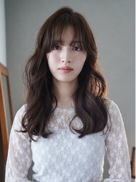 アルバム 新宿(ALBUM SHINJUKU) ロング韓国ヘア顔周りレイヤーおくれ毛_F40852