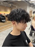 波巻きパーマツイストスパイラルパーマメンズマッシュパーマ万代