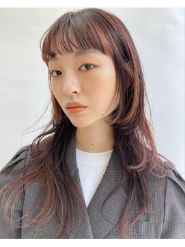 ピークアブー アヴェダ ギンザシックス(PEEK-A-BOO AVEDA GINZASIX) 姫カット　ウルフカット　オン眉　デザインカラー　銀座