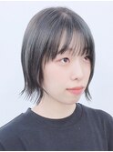 こなれショート切りっぱなしボブ外ハネ