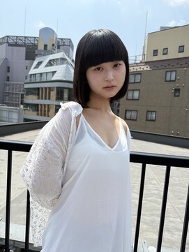 ロッコサード(ROCCO 3rd) 暗髪大人ボブ/ワイドバング/小顔ボブ／丸みボブ／前髪あり