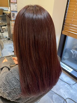 ヘアリゾート粋 トゥジュ 池袋東口店(tujuh) 艶髪ブラウン/セミロング/ナチュラルストレート/髪質改善