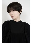 黒髪ハンサムショート　　五十嵐