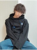 メンズ無造作パーマ前髪あり波巻きゆるふわトレンド