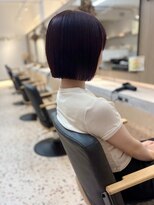 アンリー 四条烏丸店(Anree)&nbsp;パツボブ×ワインレッドで大人かわいいスタイルに◎
