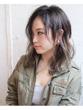 エイト 福岡天神店(EIGHT fukuoka) 【EIGHT福岡】nabe_ハイライトバレイヤージュ×ミディ★