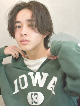 ディッセンバー 渋谷(December) 【December】ベージュカラー/ミディアムウルフ/センターパート