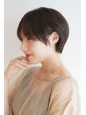 大人可愛い20代30代40代黒髪前下がりショートボブ丸みショート◎