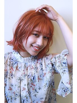 テラス 中百舌鳥(Terrace) くびれヘア/結べるボブ/外ハネ/ピンクブラウン/ウルフボブ