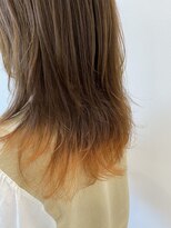 ラシル バイ レストプラス(racil by rest plus)&nbsp;毛先にブリーチでオレンジを！