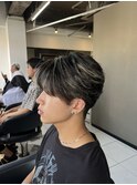 シースルーマッシュ　カルマパーマ　メンズカット