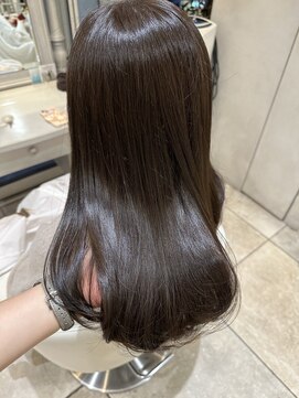 ザックラフィネ(ZACC raffine) 艶カラー/韓国風/ほうじ茶グレージュカラー/ワンカール/髪質改善