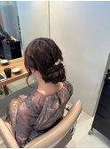 <入佐ひなの>結婚式お呼ばれ☆シニヨン編み込みアップアレンジ