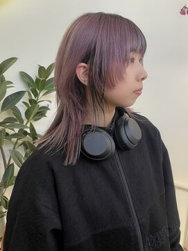 アクアオモテサンドウ(ACQUA omotesando) △ブリーチありダブルカラーピンクウルフカットレイヤーカット