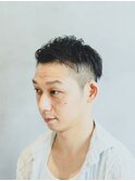 メンズベリーショート/アップバング/ブルーブラック