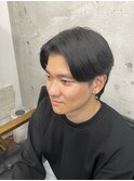 メンズ毛流れセンターパート