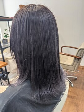 グレイスヘアーラン(grace hair Lan) ミディアム×ラベンダーカラー★ブリーチカラー
