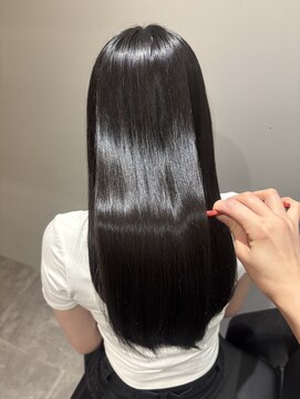 イオエ 西梅田(ioe) ブリーチなしカラー／髪質改善/ミルクティーベージュ/顔へア