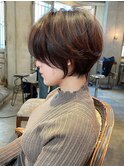 大人綺麗な小顔襟足スッキリショートボブ　30代40代50代