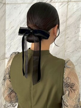 アイウィル(Ai WilL) お呼ばれアレンジ ヘアセット 結婚式アレンジ タイトお団子