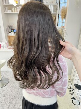 ロマーリ 岡山店(LOMARLIE) 20代30代ロングブリーチなしダブルカラーオリーブベージュ