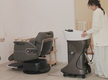 座ったままシャンプーが出来る移動式シャンプー台で楽ちん♪