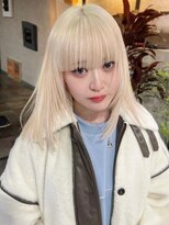 ネハス 名古屋栄店(nehus.)&nbsp;ブリーチ/クラゲヘアー/小顔に見せるヘア/ココアベージュ