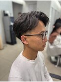 メンズパーマツイストスパイラルフェザーパーマ眉毛