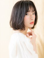 カバーヘア ブリス 大宮西口(COVER HAIR bliss)&nbsp;黒髪ダークグレー似合わせカット大人ガーリーボブX大宮30代40代