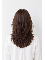 ベルス(bellus)&nbsp;束感シースルーバング×チェスナットブラウン　20代　30代　40代