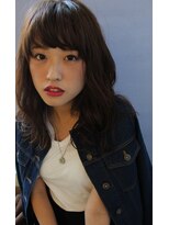 ローラン(LOERUN) ▼ＬＯＥＲＵＮ▲　抜け感たっぷりセミディ☆セピアアッシュ