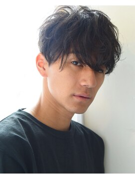 ユノ(juno) ルーズカジュアルメンズパーマ (クラウドマッシュ ツーブロック)