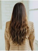 センターパート☆グラデーションカラー♪カール