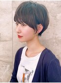 大人かわいい耳掛け小顔ショートボブ　20代30代40代　銀座