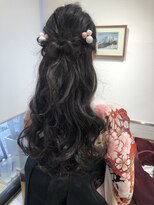 グレープ バイン(GRAPE VINE) 卒業式ヘアアレンジ スーパーロング ハーフアップ