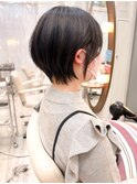 【襟足が重たい方におススメ】襟足束感ショート/黒髪ショート