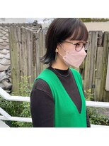 ミント(mint)&nbsp;フルバング/広め前髪/耳かけボブ/ボブ/ブルージュ