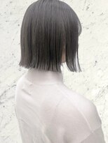ブルー(BLUE) 切りっぱなしボブ 韓国暗髪 透明感カラー 【mt___213r】