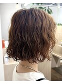 プードルパーマスパイラルパーマボブパーマウェーブ奥東 巧真