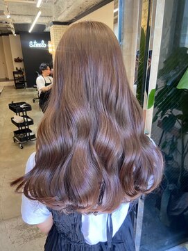 スティーロ 渋谷(Steelo) Steelo 艶ベージュ×小顔カット