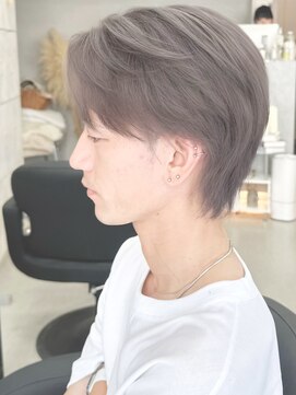 ジィルム(XELM) メンズカットミルクティーベージュケアブリーチダブルカラー