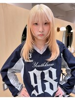 スタン 渋谷(Stam)&nbsp;バターブロンドハイトーン抜きっぱなしレイヤーケアブリーチ渋谷