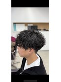 波巻きスパイラルパーマメンズパーマメンズカット東海大学前駅