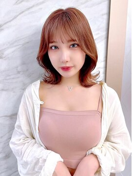 アンフィニー 仙台(ANFINI) 韓国レイヤー前髪似合わせカットフェミニンロングメルティカラー